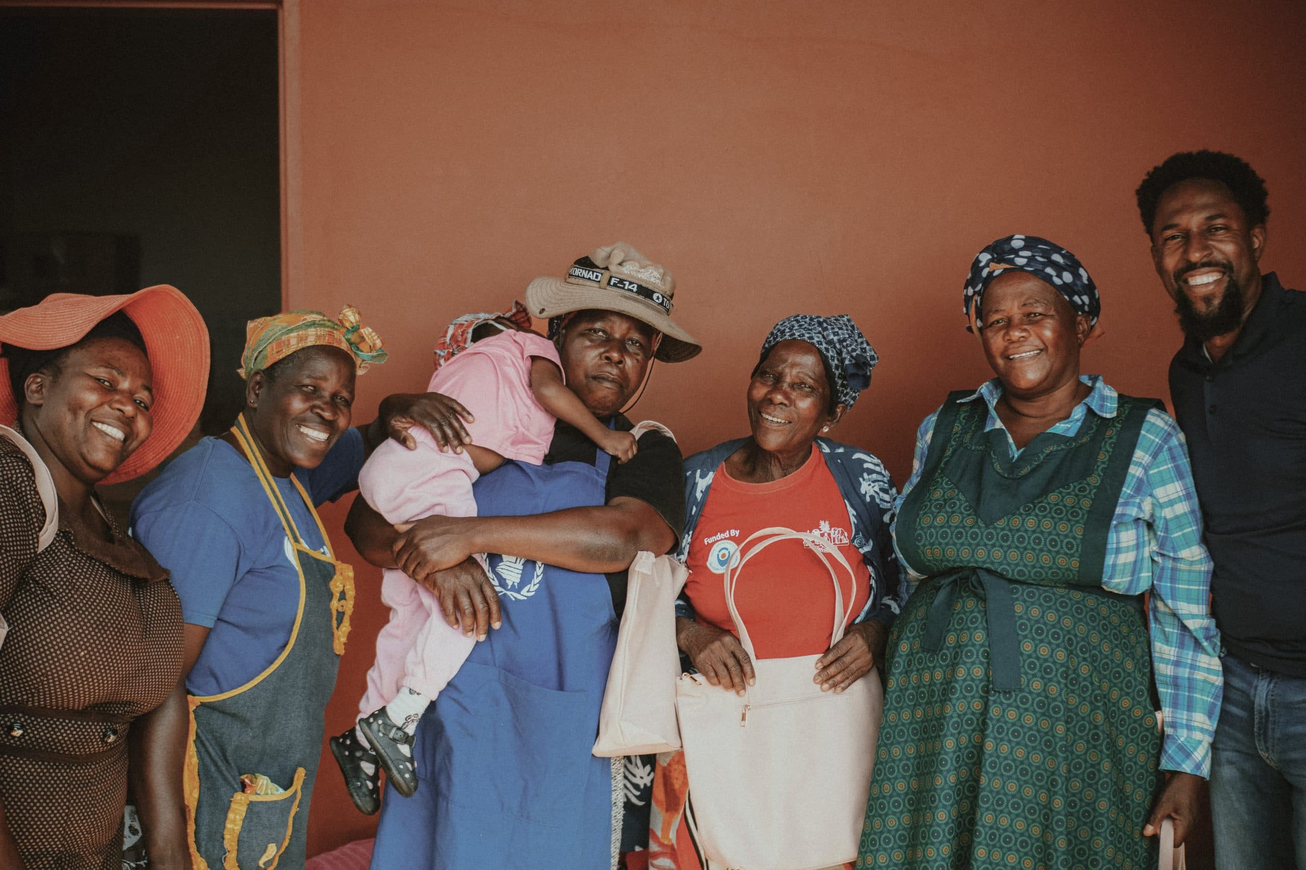 Community members smiling together